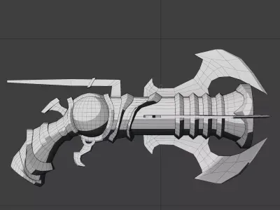 Stylized Low Poly Hand Canon Free low-poly 3D model