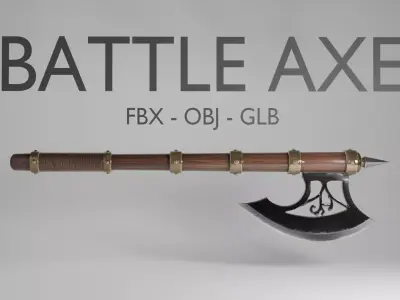  Fantasy Medieval Weapons Pack - 5 Weapons - FBX OBJ GLB 3D model