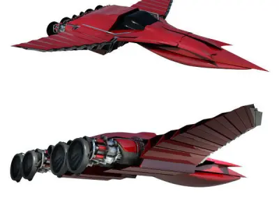 Streamline Jet  - Spacecraft 3D model