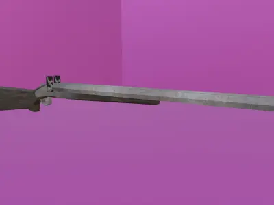 DOUBLE BARRELED SHOTGUN - LOW POLY - PS1 RETRO STYLE Low-poly 3D model