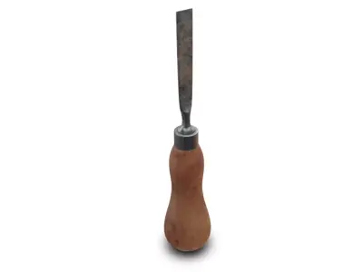 Antique Chisels Woodworking Tools 3D model