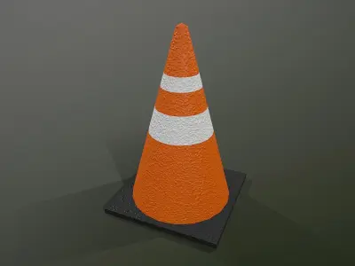 Traffic cone Free low-poly 3D model buy