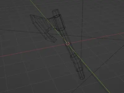 Stylized Axe Free low-poly 3D model order