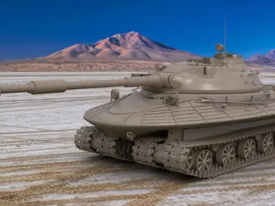 Tank Object 279 Clay Mental Ray  3D model