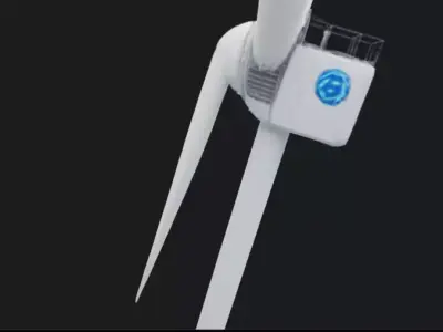 Industrial Wind Turbine Generator 3D model