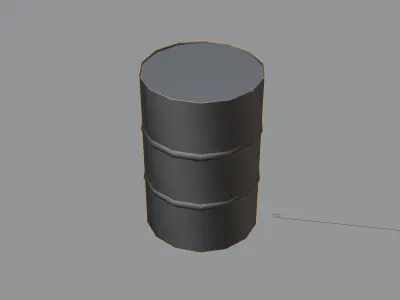 Old Metal Barrel Low-poly Low-poly 3D model