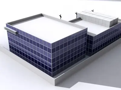 Office Building Low-poly 3D model order