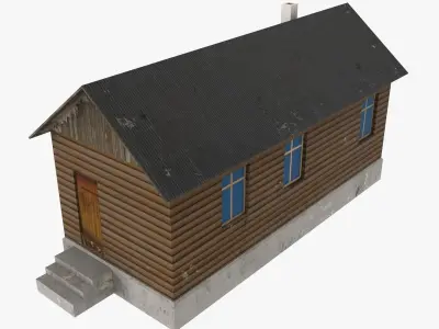Old house low poly Free low-poly 3D model purchase