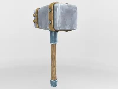 Ancient Hammer Low-poly 3D model
