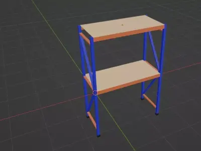 Simple high bay rack for boxes 3D model