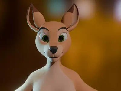 Nicole Anthro Deer Free 3D model