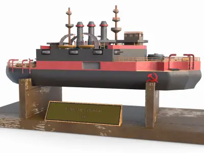 Model Ship steam 3D model