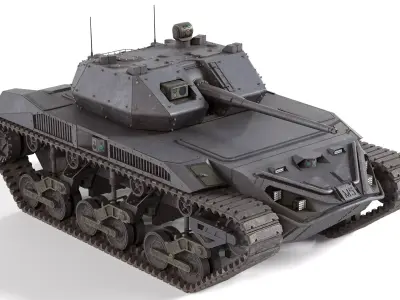 Ripsaw M5 Ground Vehicle Low-poly 3D model