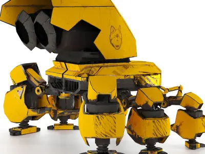 Old Robot  Low-poly 3D model