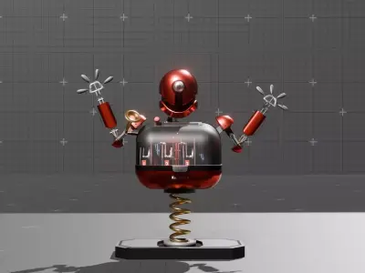 Dieselpunk Guide Robot 3D model