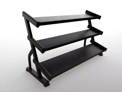PBR Dumbbell Rack A Low-poly 3D model