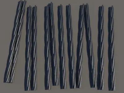 Twisted iron Free 3D model