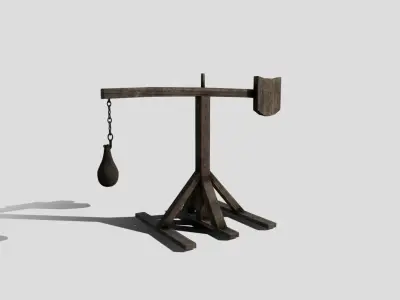 Medieval Quintain Low-poly 3D model