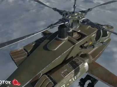 Apache military helicopter flying in sky Free low-poly 3D model