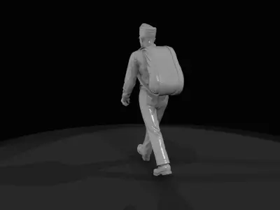 HO Passenger Figure 1950 Soldier Printable STL 3D print model