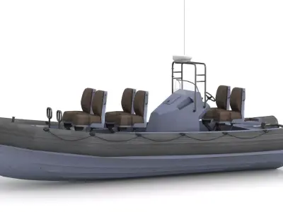 Rigid Hull Inflatable Boat RHIB 3D model