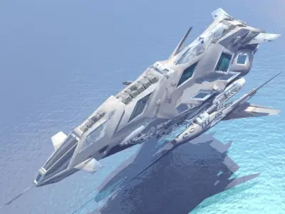 ik800zd4fy-HNT42Battlecruiser spaceship in space 3D print model