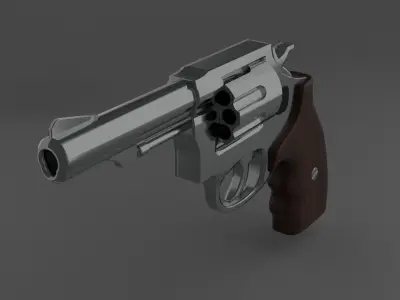 revolver 3D model 7