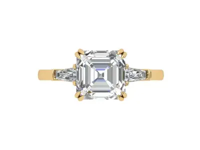 3-Stone-Ring 3D print model get