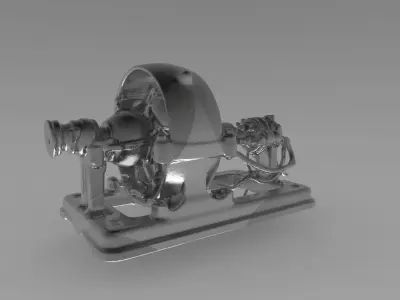 Polished Metal Machine 3D print model