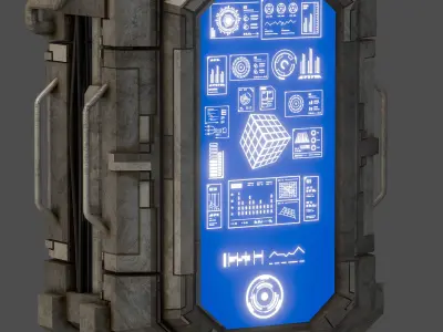 Sci-Fi Terminal 3D model buy