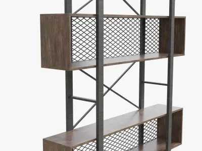 Industrial Bookcase 3D model