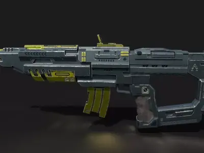 Sci-Fi Rifle - AR MKX IV Low-poly 3D model