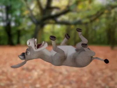 Donkey Low-poly 3D model