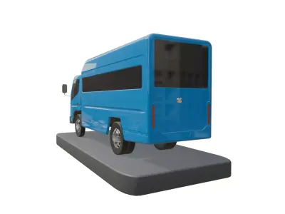 Mitsubishi Fuso fe74 Modular Industrial Transport Vehicle  Low-poly 3D model