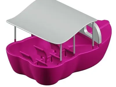 Baby Cartoon Boat 3D model