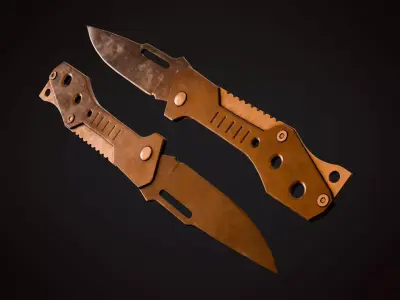 Knife 4 C Low-poly 3D model