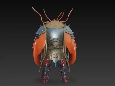 Armored Lobster Warrior 3D model