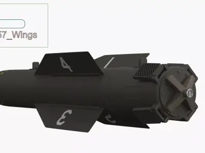 GBU-57 Bunker Buster Rigged 3D model purchase
