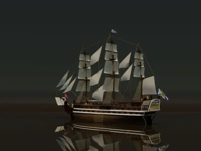 Sailing ship 3D model buy
