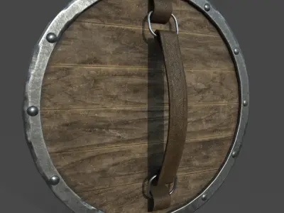 war shield Low-poly 3D model