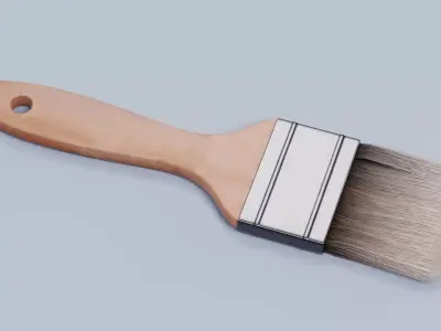Brush V1 - Flat Painting Tool 3D model