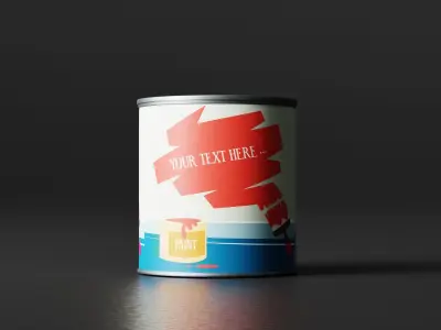 Paint Cans Low-poly 3D model purchase