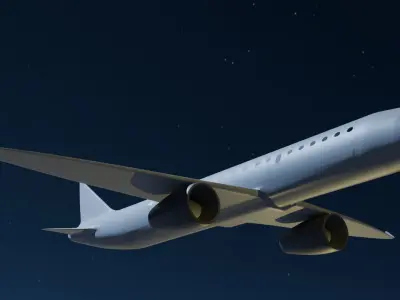 PASSENGER AIRCRAFT LOW POLY - READY TO PLAY Free low-poly 3D model