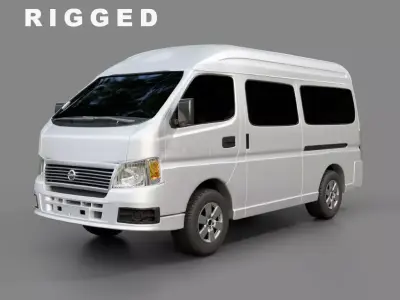Nissan Caravan Free low-poly 3D model