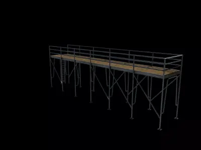 wooden Scaffolding 2 3D model