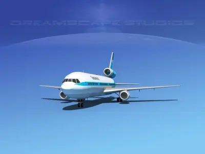 Douglas DC-10 Transamerica 3D model