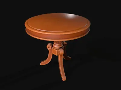 Coffee Table Antique Stylized Low-poly 3D model