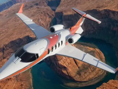 Learjet 60X Airplane Aircraft Commercial business Jet  3D model