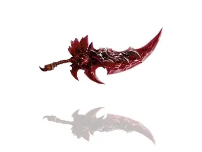 Frozen Bone Sword Low-poly 3D model