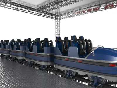 Full Roller Coaster 3D model